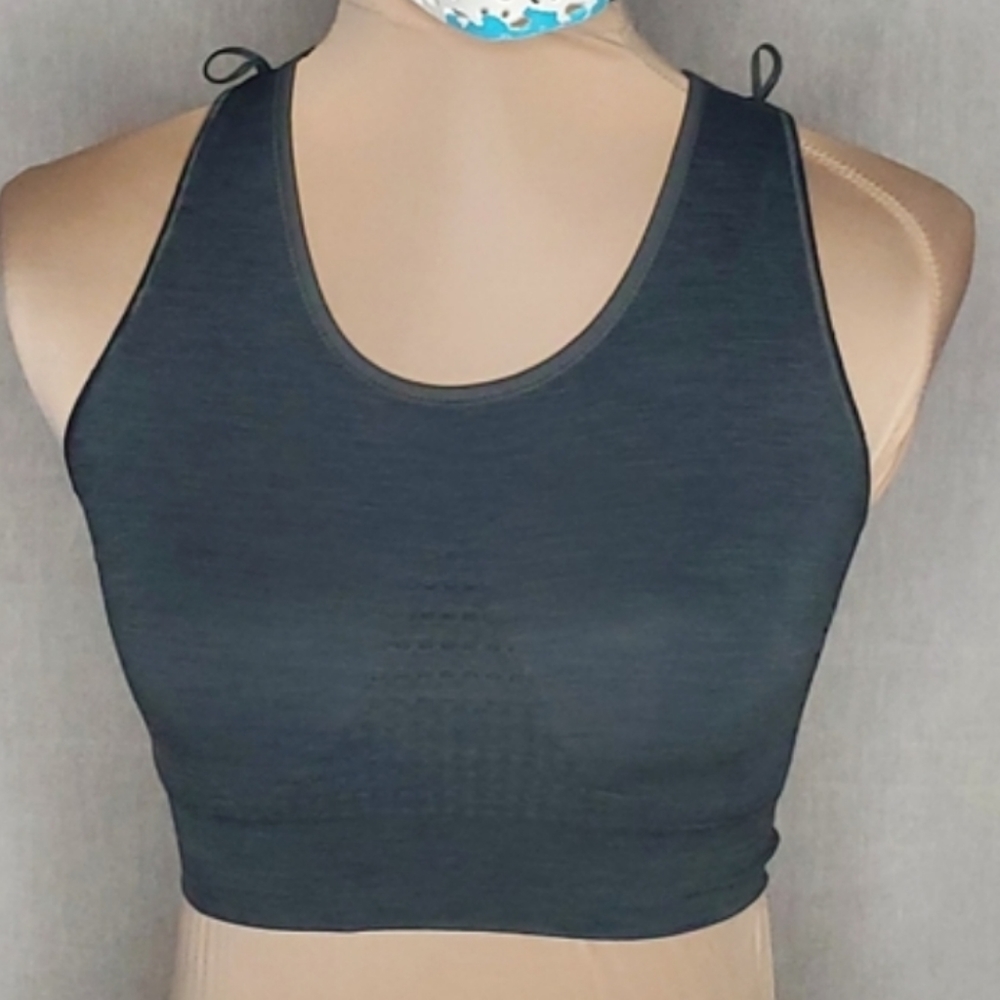 ◇◇ Sweaty Betty Heather Green Stamina Longline Sports Bra Size Small